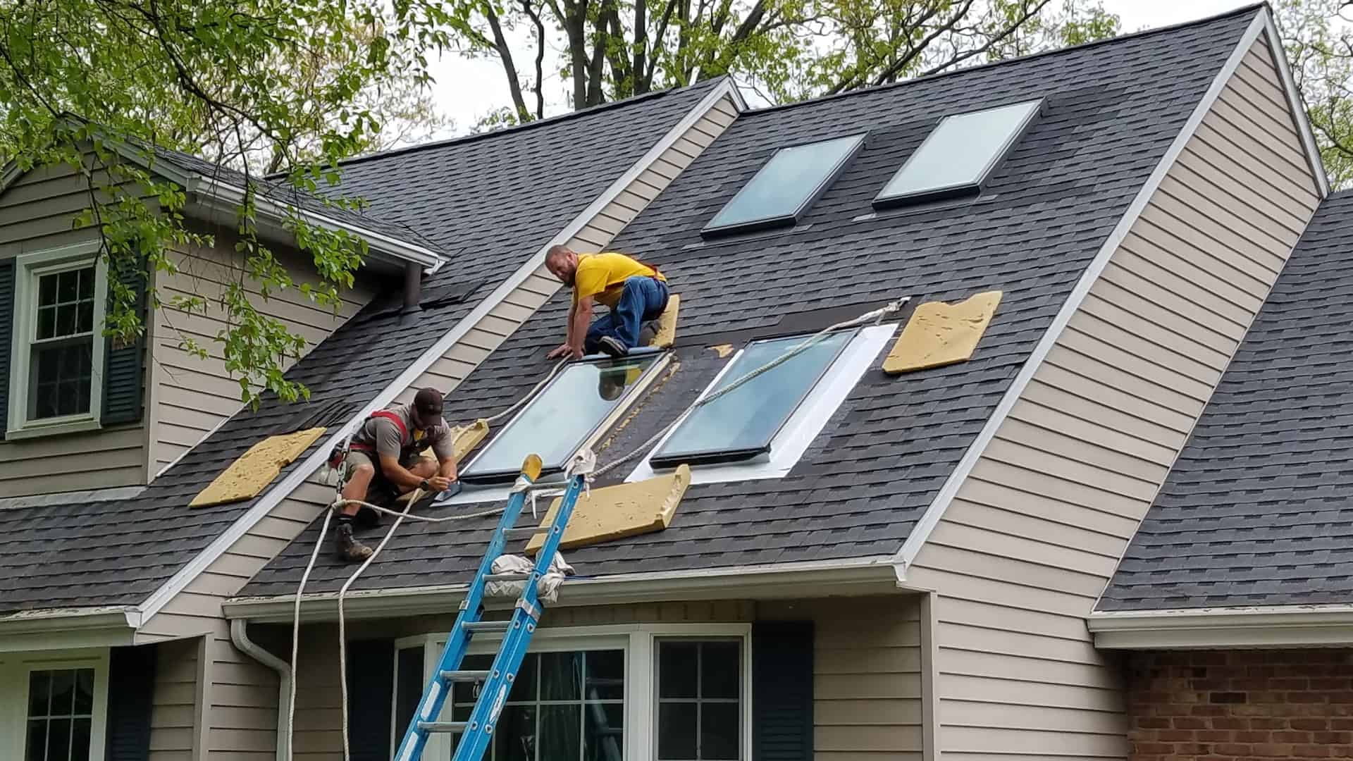 skylight installation crew
