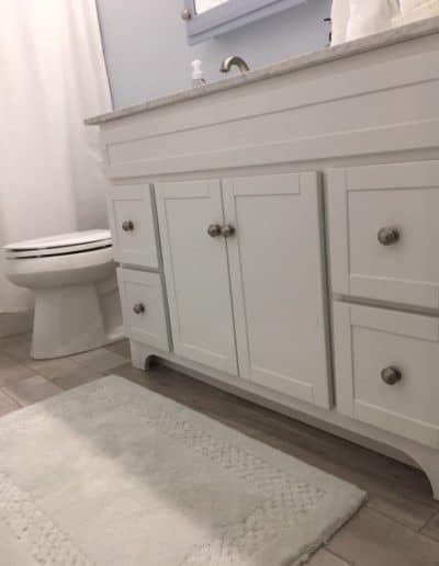 white bathroom sink