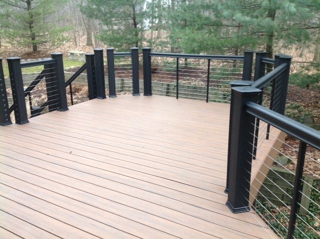 outdoor deck modern railing