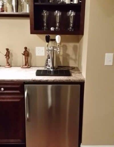 minifridge and tap