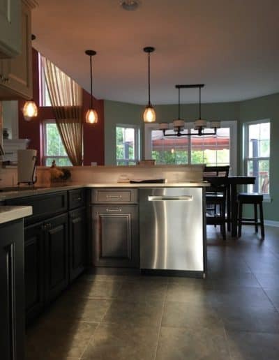 kitchen and dining room