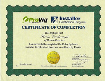 certified window door installer ohio